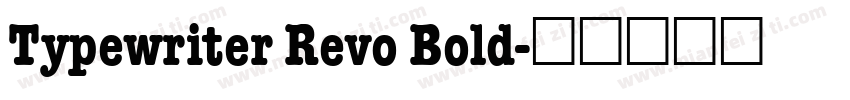 Typewriter Revo Bold字体转换